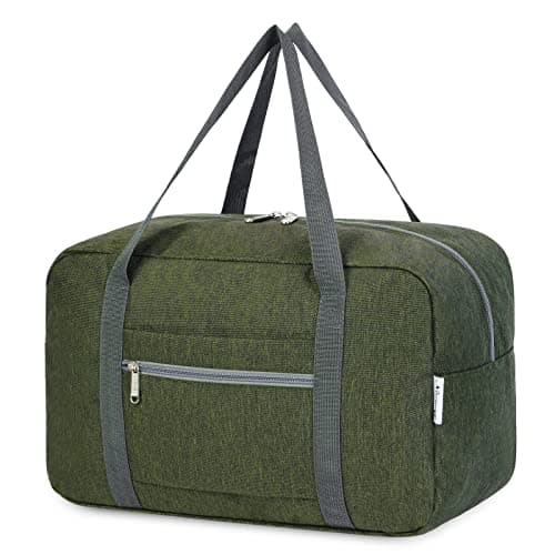 Image of for Ryanair Cabin Bags 40x30x20 Underseat Foldable Travel Duffel Bag Holdall Tote Carry on Hand Luggage Overnight for Women and Men 20L (Army Green)