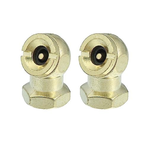 Image of X AUTOHAUX 2pcs Car 1/4" NPT Tire Chuck Tire Air Nozzle for Tire Inflator Gauge