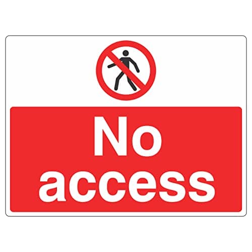 Image of 400mmx300mm No Access Sign Rigid Plastic