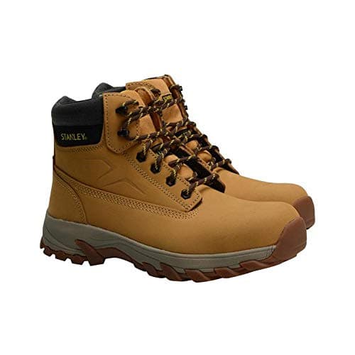Image of STANLEY Tradesman Men's Leather, Steel Toe, Safety Work Boot (Honey, 6, UK Footwear Size System, Adult, Men, Numeric, Medium, 6)