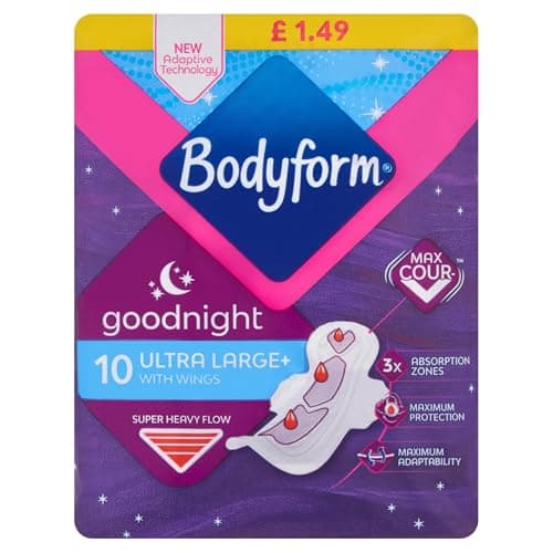 Image of Bodyform Goodnight Ultra Towels 10 Per Pack Case of 6