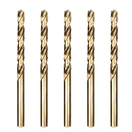 Image of Meccion HSS Cobalt Jobber Drill Bit 5pcs 6.0mm Twist Drill Bit for Drilling Stainless Steel and Metal