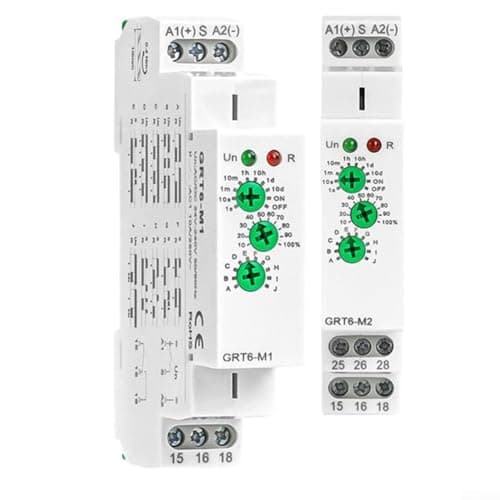 Image of AC220V AC/DC 24-240V Multifunction Time Relay GRT6-M2 Delay Off Mode 10 Programmable Timing Functions DIN Rail Mount (AC230V)