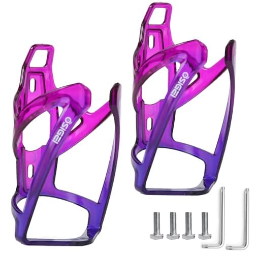 Image of OSIGEI Bottle Holder Bicycle Updated Version Drink Holder 35 g Lightweight Water Bottle Holder Colour Gradient Drink Holder Bicycle for MTB and Road Bikes (Blue Purple x 2)