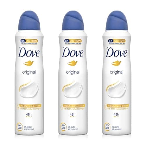 Image of Dove Original Aerosol AntiPerspirant Deodorant 150ml (Pack of 3)