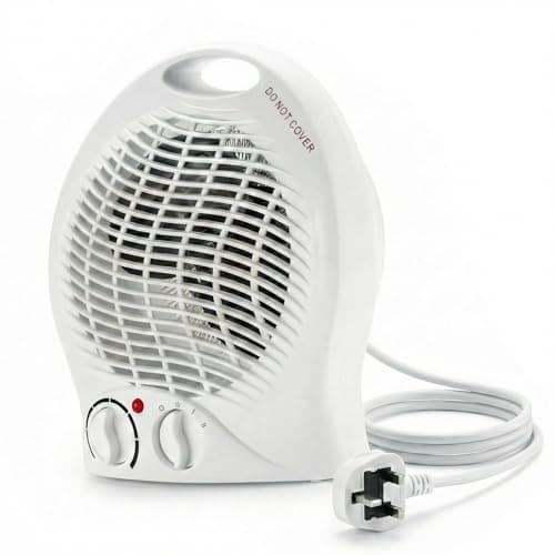 Image of Ventox Fan Electric Heater 2000W with 2 Heat Settings & Fan Mode, Adjustable Thermostat, Energy Efficient, Overheat Protection, Portable Heater for Home & Office (Round)