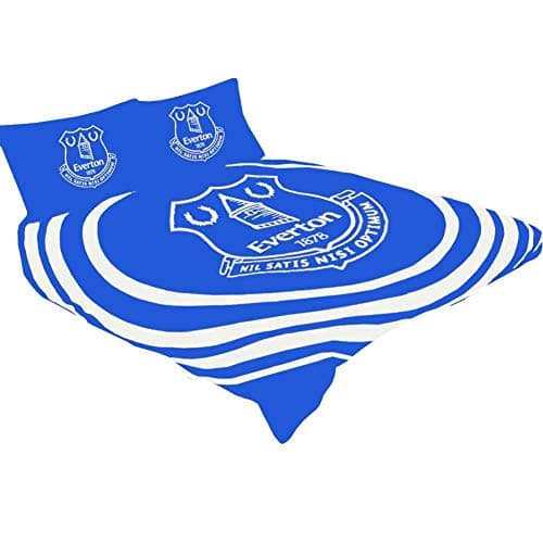Image of Official Everton New FC Pulse Double Duvet Set Blue Reversible Duvet Cover and Two Pillowcases