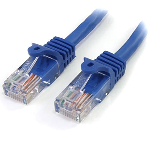 Image of StarTech.com 3 m Blue Cat5e Snagless RJ45 UTP Patch Cable - 3m Patch Cord - Ethernet Patch Cable - RJ45 Male to Male Cat 5e Cable (45PAT3MBL)
