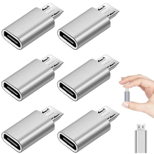 Image of Nonyimu 6PCS USB C to Micro USB Adapter,Type C Female to Micro USB Male Converter,USB C Charging power cable Converter,Micro-Usb Data Transfer Cord Connector,Fast Charging & Data Transfer Compatible