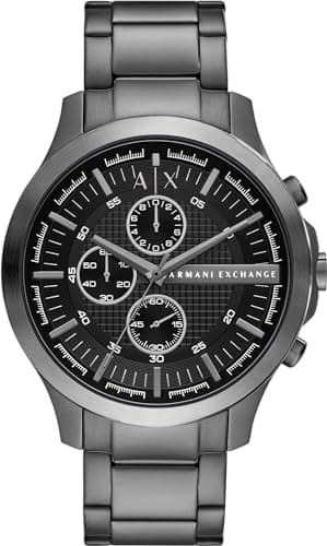 Image of Armani Exchange Watch For Men, Chronograph Movement and 46mm Case Size with Stainless steel, Leather or Silicone strap