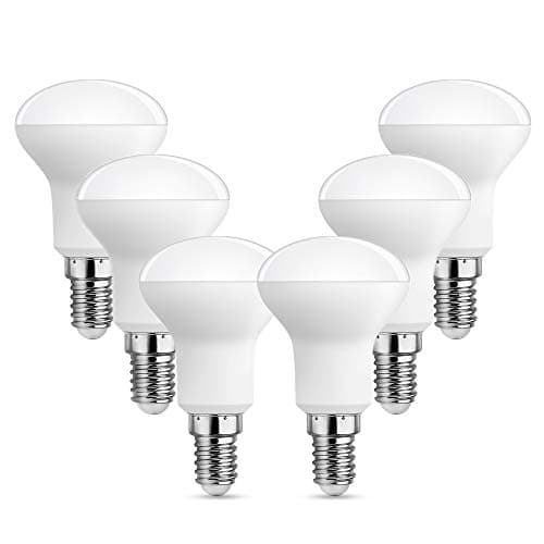 Image of Akynite Spotlight Bulbs R50 E14 LED Warm White 2700K, 120° Beam Angle, 5W Replace E14 Reflector Bulbs 40W 50W, 500LM, R50 SES Small Edison Screw LED Light Bulbs, not dimmable, Pack of 6