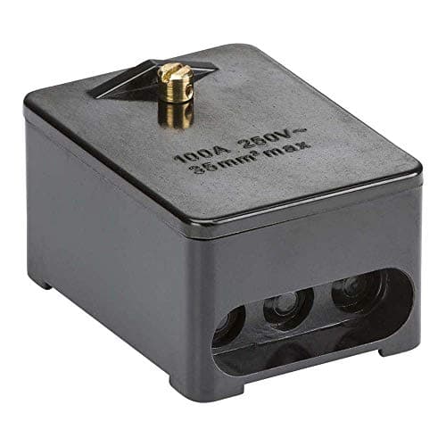 Image of 100A 1 x 5-Way (Single Pole) Service Connector Block - Brass Terminals