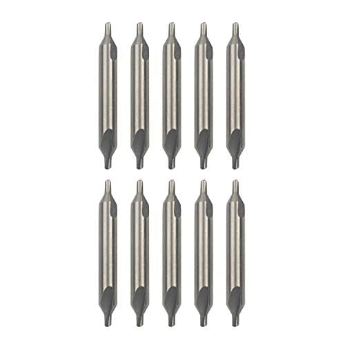 Image of Pxyelec 10pcs Center Drill Bits Set, HSS Center Drills Countersinks 60 Degree Angle Bit Set Tool for Lathe Metalworking Size 39 x 5 x 2 mm