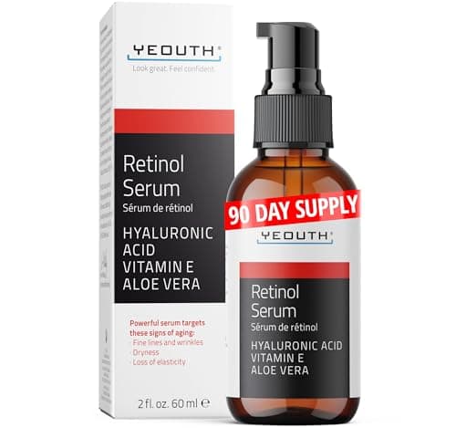 Image of YEOUTH Retinol Serum for Face with Hyaluronic Acid & Vitamin E, Hydrating Retinol for Face, Night Serum Suitable for All Skin Types (Retinol 59 ml x 1)