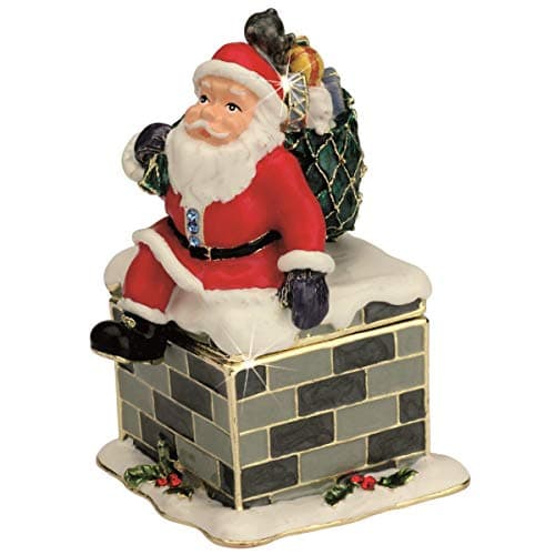 Image of Craycombe Trinkets 6039 Santa & Chimney Trinket Box