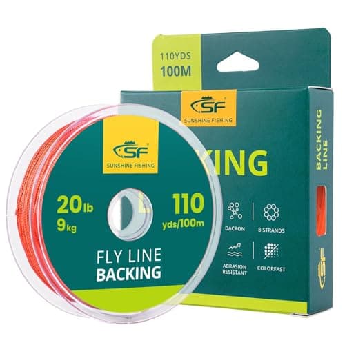 Image of SF Braided Fly Fishing Trout Line Backing Line 20LB 100m/108yds Orange-N