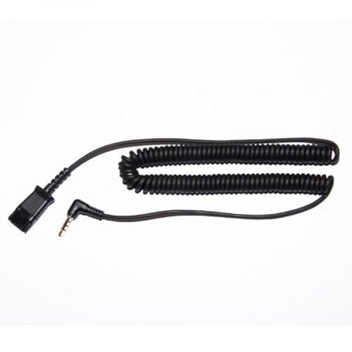 Image of Project Telecom BL-07 (+P) QD to 3.5mm Jack Bottom Cord – Compatible with Plantronics QD Headsets – 18-Inch Cable – Connects to 3.5mm Headset Ports
