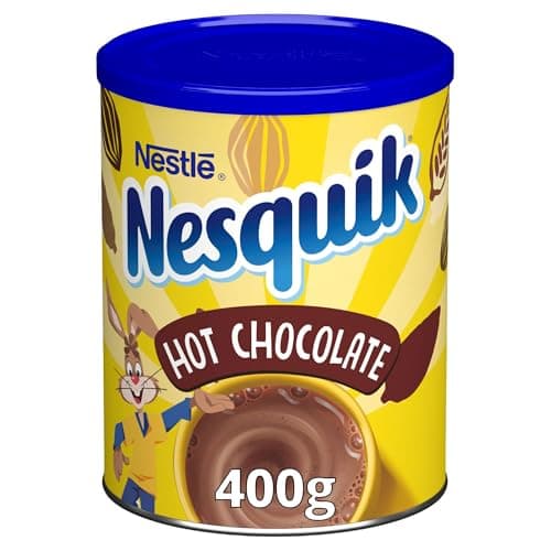 Image of Nesquik Hot Chocolate Drink Mix Powder, 400 g Tin (Pack of 1)