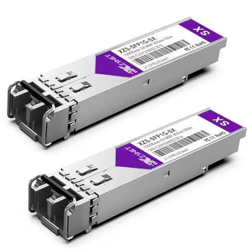 Image of XZSNET 1000BASE-SX SFP Transceiver, 1.25G SFP to LC Multimode Fiber Module Compatible for Cisco GLC-SX-MMD, Ubiquiti UniFi UF-MM-1G, Mikrotik, Meraki, Netgear AGM731F, D-Link and More, 2 Pack