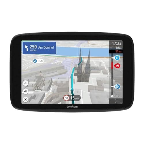 Image of TomTom GO Navigator car sat nav (Extra-large 7" screen, real-time traffic information, 12-month Speed Camera Alerts trial, Europe maps, Wi-Fi updates, Premium Services, magnetic mount)