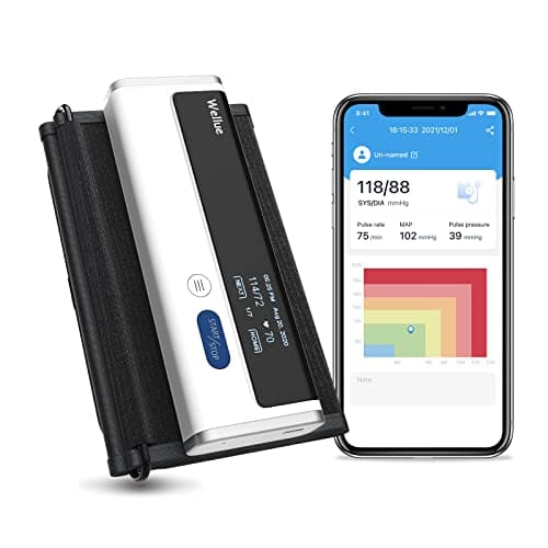 Image of Armfit Upper Arm Blood Pressure Machines for Home Use Bluetooth, Digital Automatic Blood Pressure Monitor with Large Cuff, Portable Wireless Cuff On The Go with Apple & Android APP Apple Health