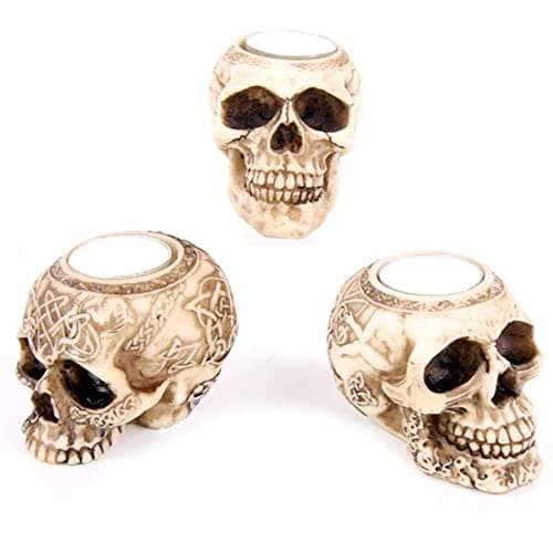 Image of Egg n Chips London - Celtic Skull Head Tealight Holder