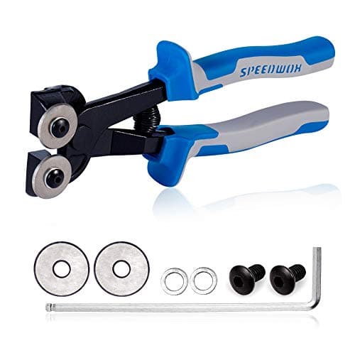 Image of SPEEDWOX Tile Nipper 8 Inches High Strength Tungsten Carbide Scoring Wheels Heavy Duty with Replacement Cutting Wheels Hex Wrench Screw Washer Professional Glass Cutters Score Tile Tool
