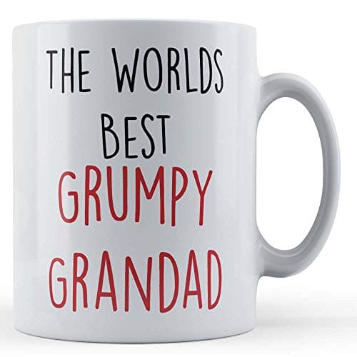 Image of Funny Mug Grandad, Grandpa, Worlds Best Grumpy Grandad - Funny Gift Mug, Ceramic, 11fl.oz.