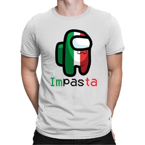 Image of Among Us Gamer Impasta Men's T-Shirt, White, S