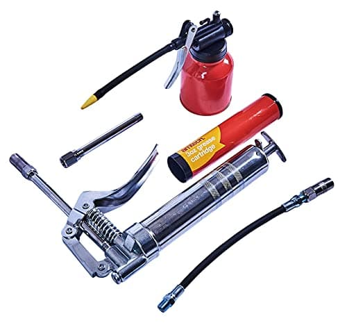 Image of Amtech Mini Grease Gun Kit with 100 cc Cartridge Compatibility, Steel Tube & Flexible Nozzles for Precision Lubrication in DIY & Professional Use