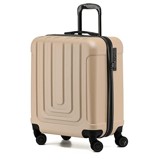 Image of Flight Knight Premium Hard Shell Lightweight Cabin Suitcase - 8 Spinner Wheels - Built-in TSA Lock & USB Port - Luggage Approved for Airlines Including easyJet Large Cabin - 56x45x25cm