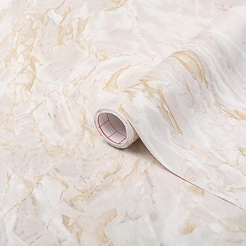 Image of d-c-fix vinyl wrap Cortes gray marble effect 45 cm x 2 m - sticky back plastic roll for furniture, kitchen & cupboards - contact paper sticker self adhesive film