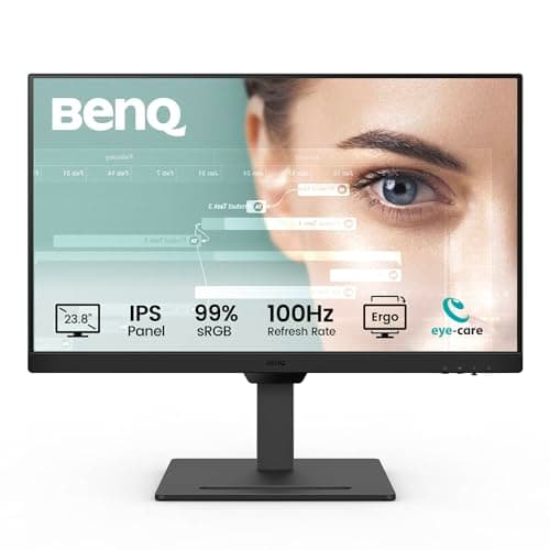 Image of BenQ GW2490T 23.8” IPS 1080p Home Office Monitor, FHD, 100Hz, Ergo design, high refresh rate, 99% sRGB, VESA MediaSync, B.I, Flicker Free, Low Blue Light, ePaper, Coding mode, TÜV Rheinland Certified