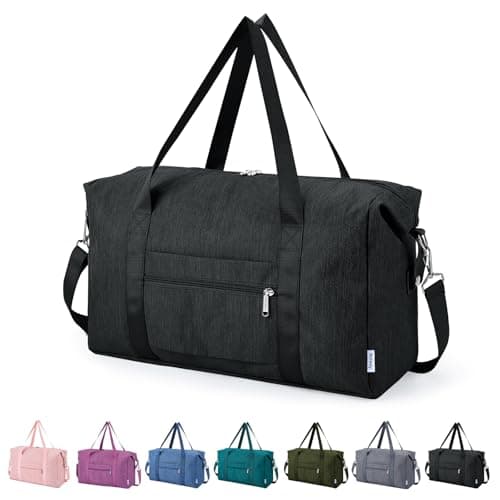 Image of Narwey for Easyjet Cabin Bag 45x36x20 New Easyjet Underseat Bag Foldable Hospital Travel Duffel Carry on Luggage Weekend Overnight Holdall Bags for Women and Men 25L (Black)