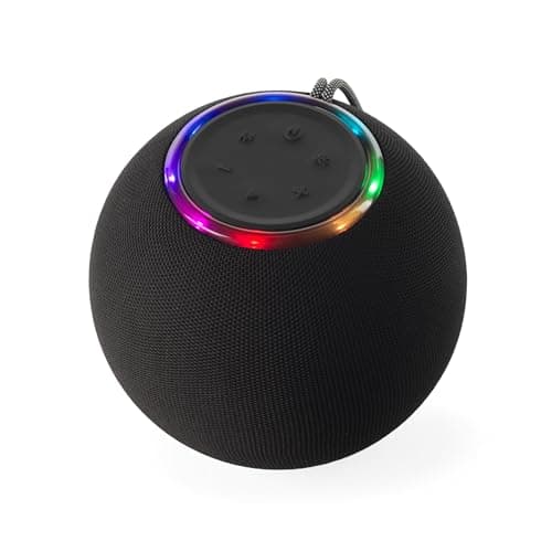 Image of INTEMPO Aria XL Wireless Speaker – Bluetooth, Portable, 25m Range, 13 Hour Play Time, 20W Output, HD Stereo Sound, 5 LED Light Modes, Rechargeable, USB-C Charging, Sport Speaker, USB/TF/AUX, Black