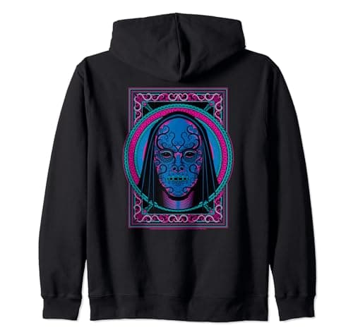 Image of Harry Potter Bellatrix Death Eater Mask Zip Hoodie