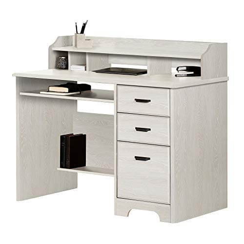 Image of South Shore Versa Computer Hutch, Medium Desk, Winter Oak