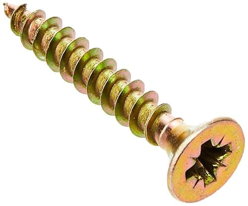 Image of ForgeFix Multi-Purpose Single Thread Screws | 6.0 x 40mm | Zinc Yellow Passivated | Box 200