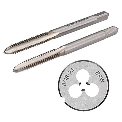 Image of 3/16" x 24 BSW Whitworth Tap & Die Set Taper Plug & Die Tungsten Steel