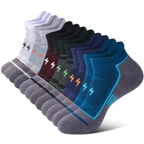 Image of Cirorld Cushioned Running Socks, Ankle Trainer Socks for Men & Women, Anti-Blister & Sweat Wicking, Breathable Cotton sock for Sports, Gym, Walking and Daily, 6 Pairs