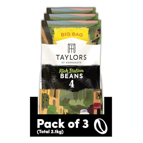Image of Taylors of Harrogate Rich Italian Coffee Beans, 700 g (Pack of 3 - Total 2.1kg)
