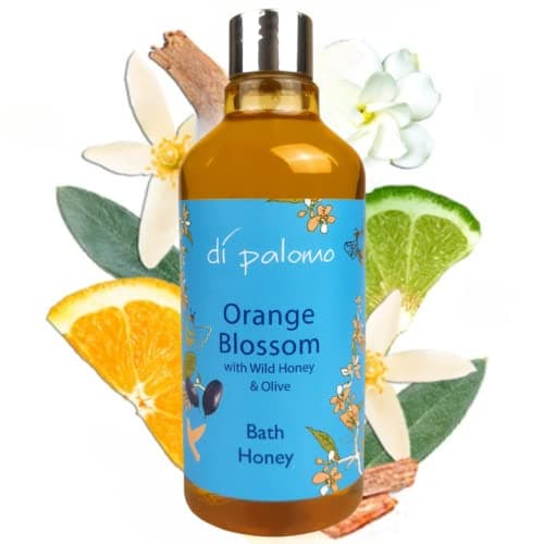 Image of Di Palomo Orange Blossom & Honey Bath Honey 300ml | Bath Oil & Bubble Bath Blend | Womens Shower Gel with Moisturising Skin Care | Luxury Body Wash Relaxation Gift For Women | Pamper Gifts For Her