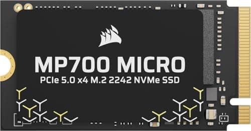 Image of Corsair MP700 MICRO 2TB PCIe 5.0 NVMe M.2 2242 SSD – Up to 10,000 MB/s Read, 8,500 MB/s Write – Gen5 Speed for Laptops & Mini PCs – Black