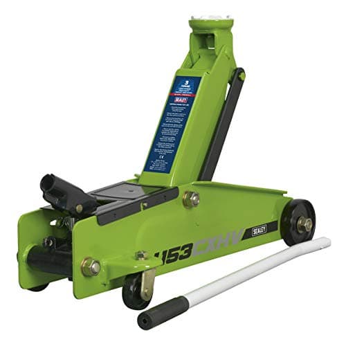 Image of Sealey 1153Cxhv Trolley Jack 3Tonne Long Chassis Heavy-Duty Hi-Vis