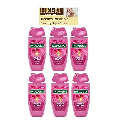 Image of Body Wash Bundle Contains Palmolive Flower Field Shower Gel - Love In Bloom 250ml x6 & Heem’s Exclusive Beauty Tips sheet