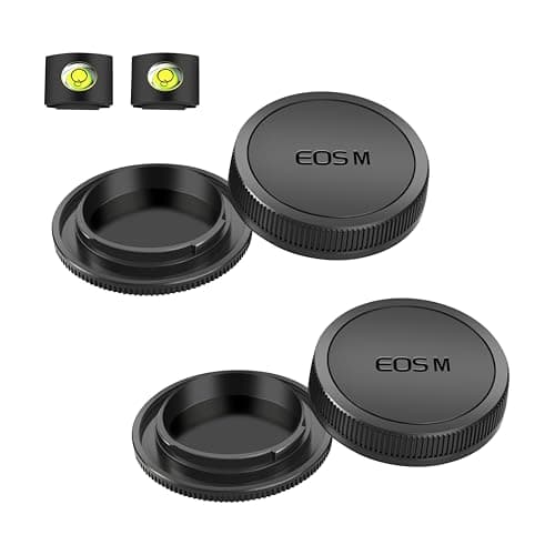 Image of Body Cap & Rear Lens Cover for Canon EOS M50 Mark II M200 M100 M50 M6 Mark II M6 and More Canon EF-M Mount Camera and Lens