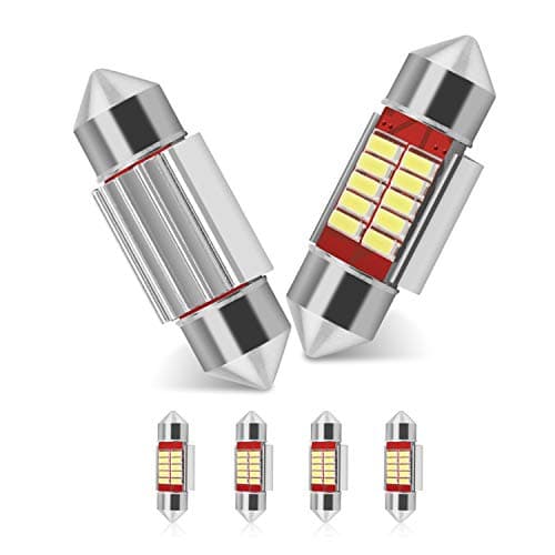 Image of BROTOU Festoon LED Car Bulb 6 Pack, LED Dome Reading Xenon White Bulbs Car Interior Light Replacement License Plate Lights Map Lamps No Polarity 12 SMD 3014 180LM (31 MM)