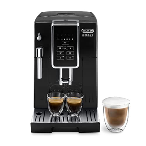 Image of De'Longhi Dinamica ECAM 350.15.B Fully Automatic Coffee Machine, Stainless Steel, 1450 W, 1.8 liters, Black