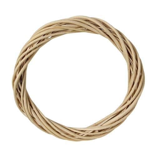 Image of Grapevine Wreath Frame for Crafts Natural Rattan Base Form Farmhouse Garland Making Supplies for Spring Summer Fall Winter Christmas Wreaths Decorations for Front Door (Khaki, 16 inch / 40cm)