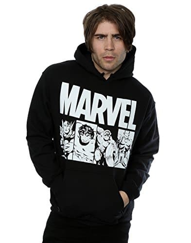 Image of Marvel Men's Comics Action Tiles Hoodie Medium Black